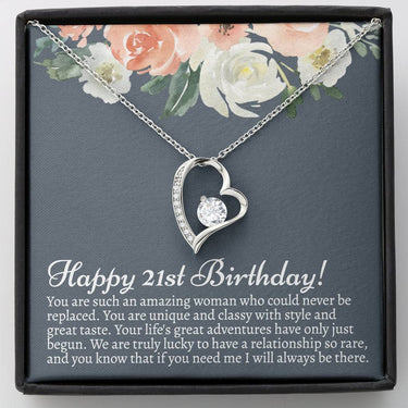 Happy 21st Birthday Forever Love Necklace - Love You This Much